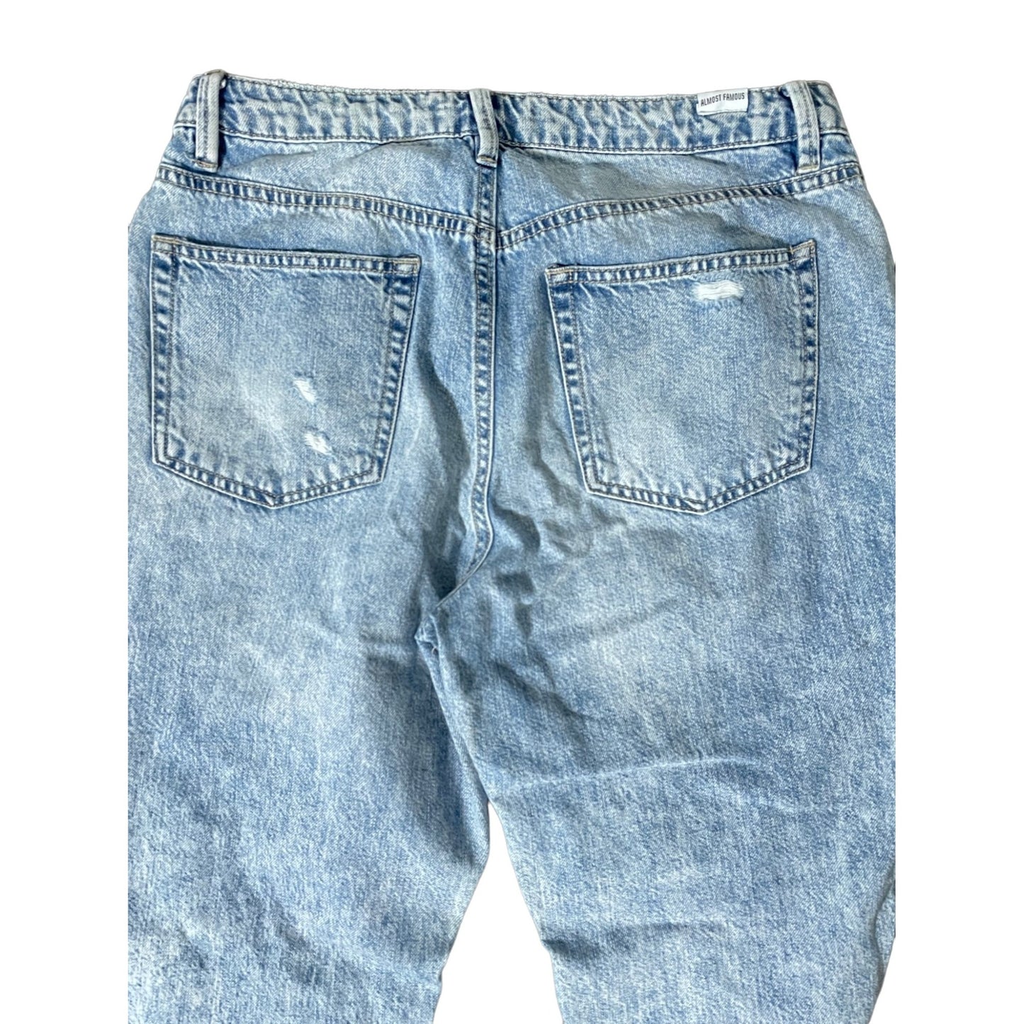 Almost Famous Distressed Mom Jeans - 8