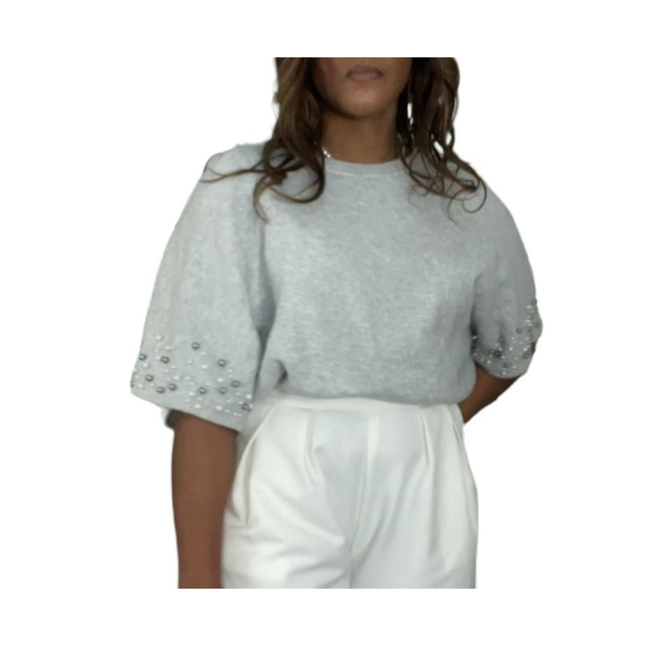 Pearl Sleeve Sweatshirt - Large