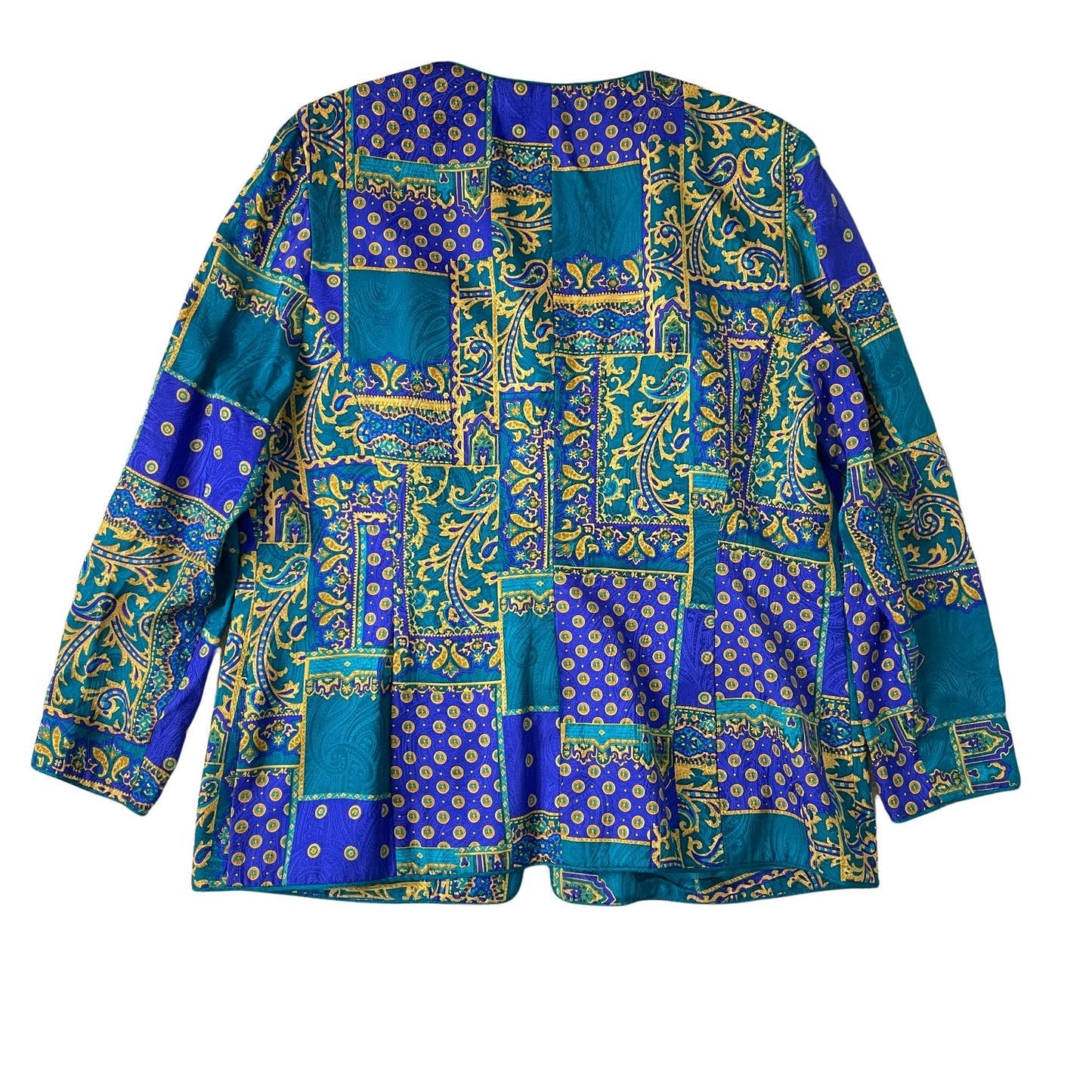 Vintage Silk Paisley Print Blazer - Large