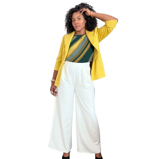 Yellow Mid-sleeve Blazer - 10