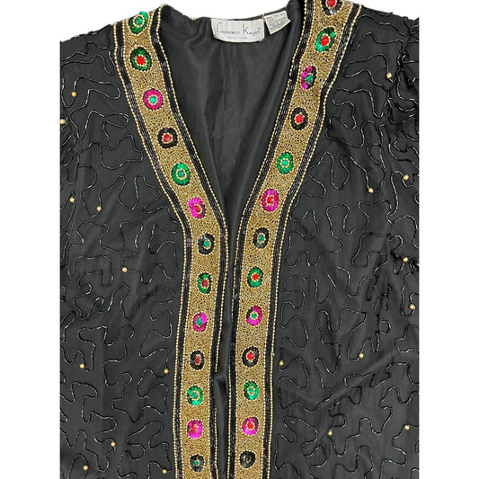 Short Sleeve Sequin Jacket - L