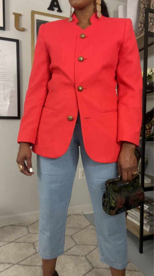 Vintage Coral Blazer
