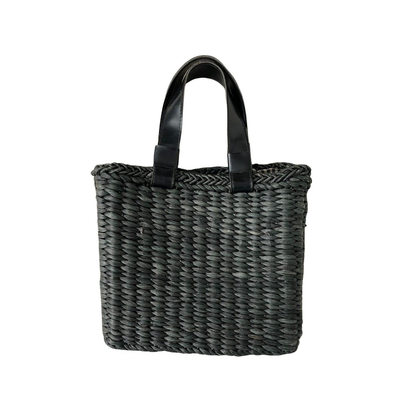 Reaction Black Straw Purse