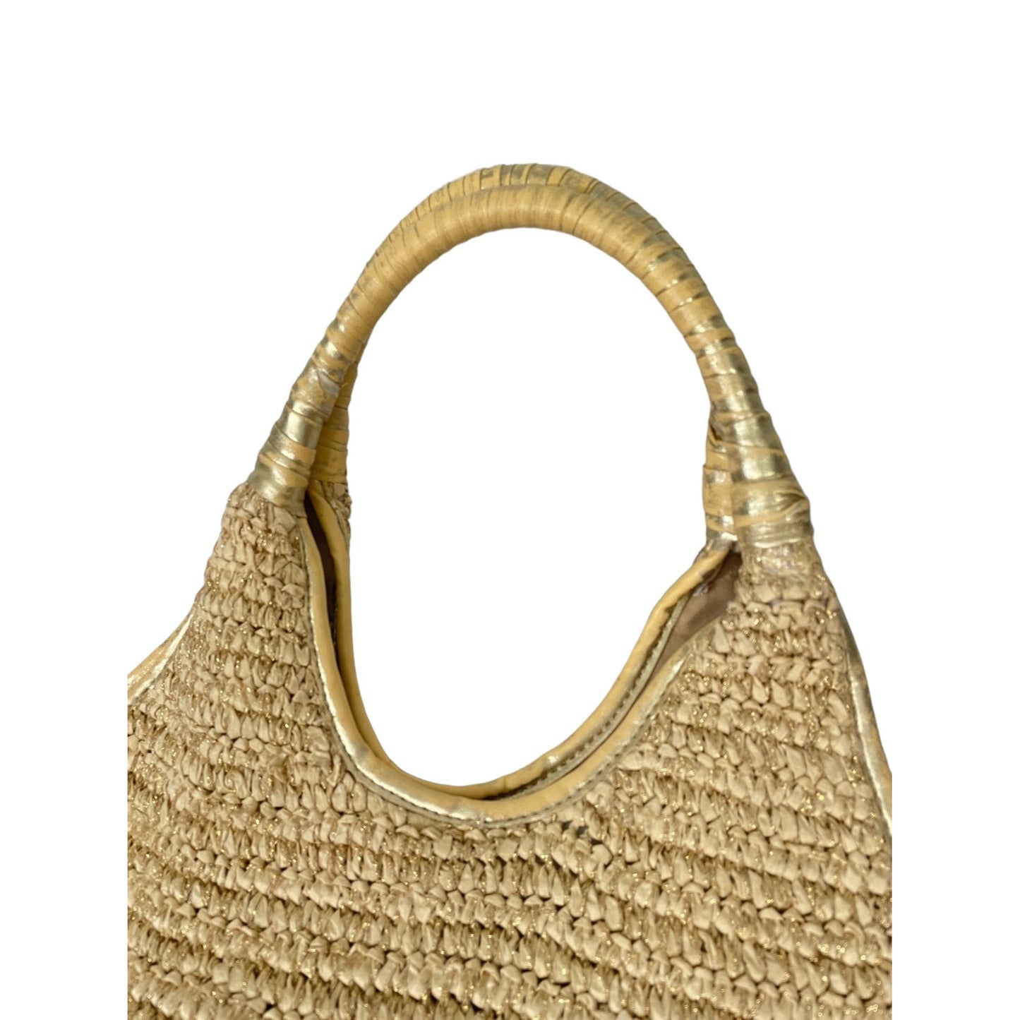 Banana Republic Tan Straw Tote Bag