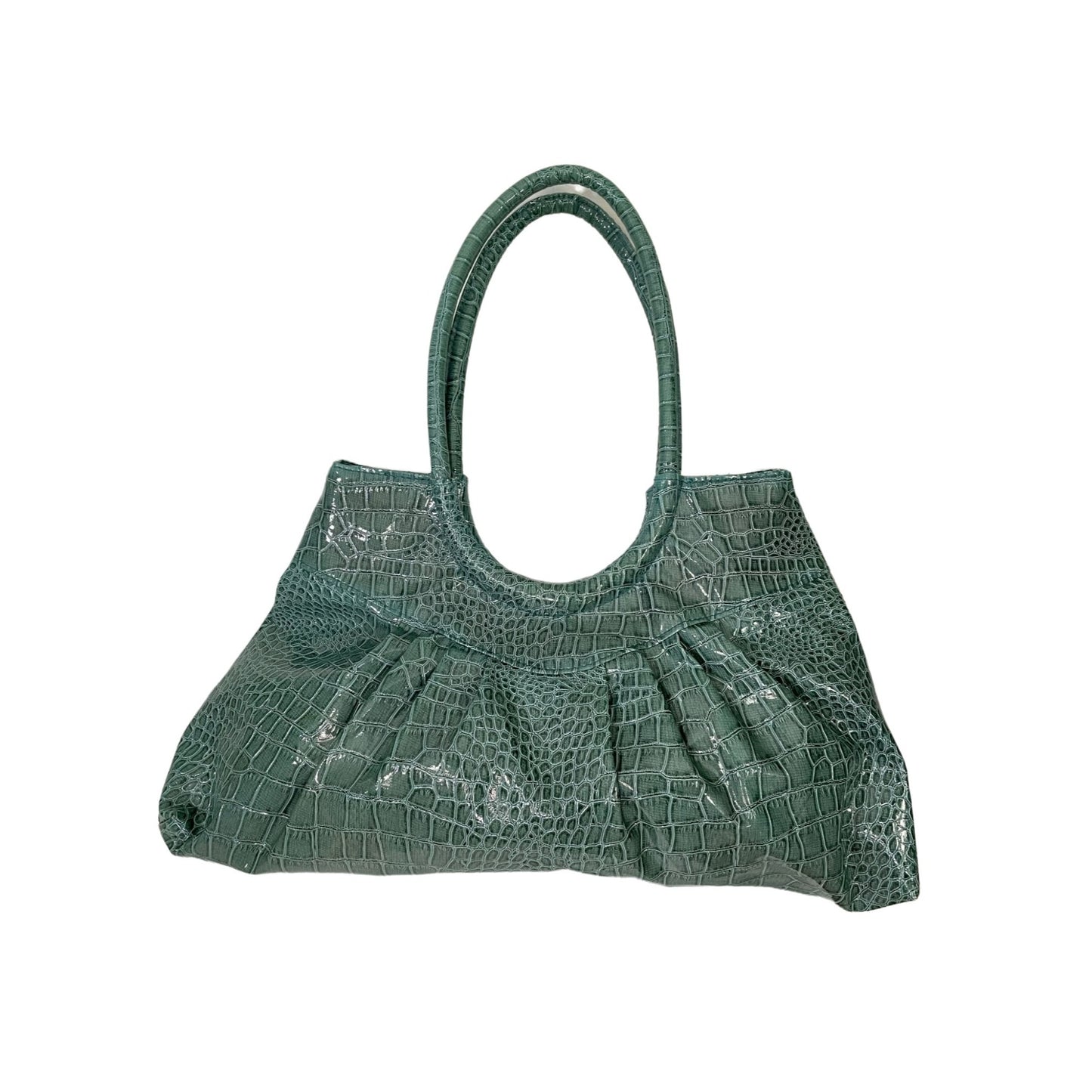 Mint Snake Print Handbag