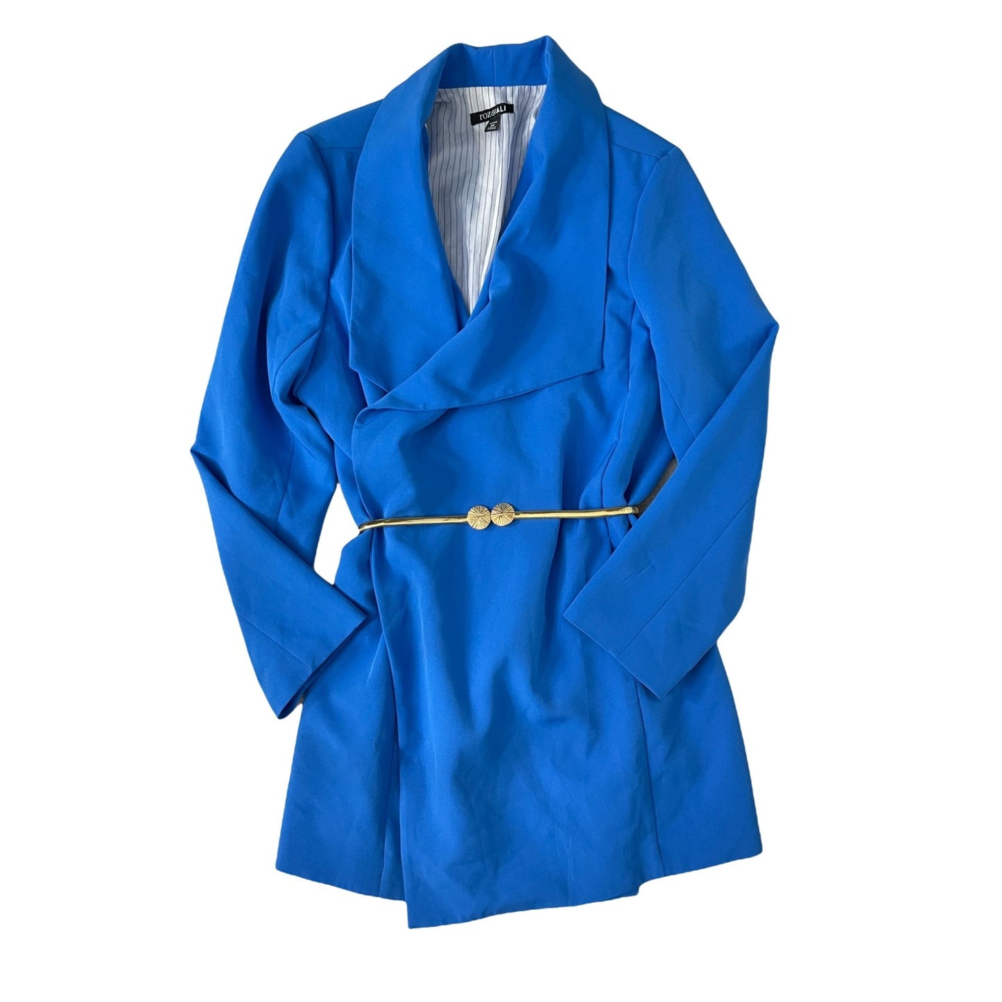 Blue Open Drape Blazer - 2X