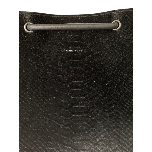 Pixie Mood Black Velvet Tote Bag