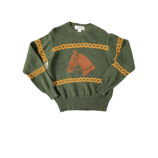 Vintage Equestrian Sweater - L
