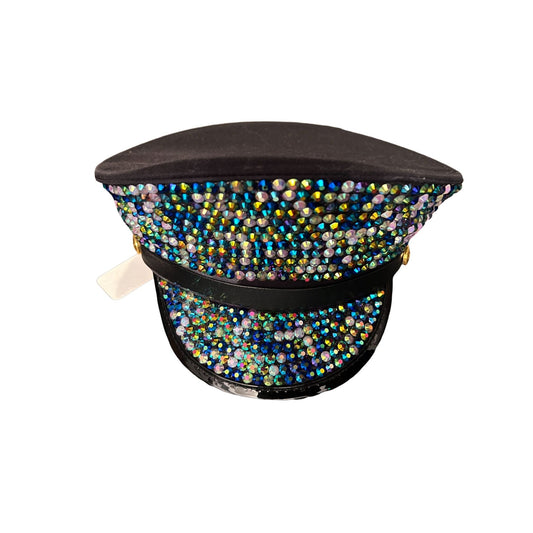 Rhinestone Steampunk Military Hat