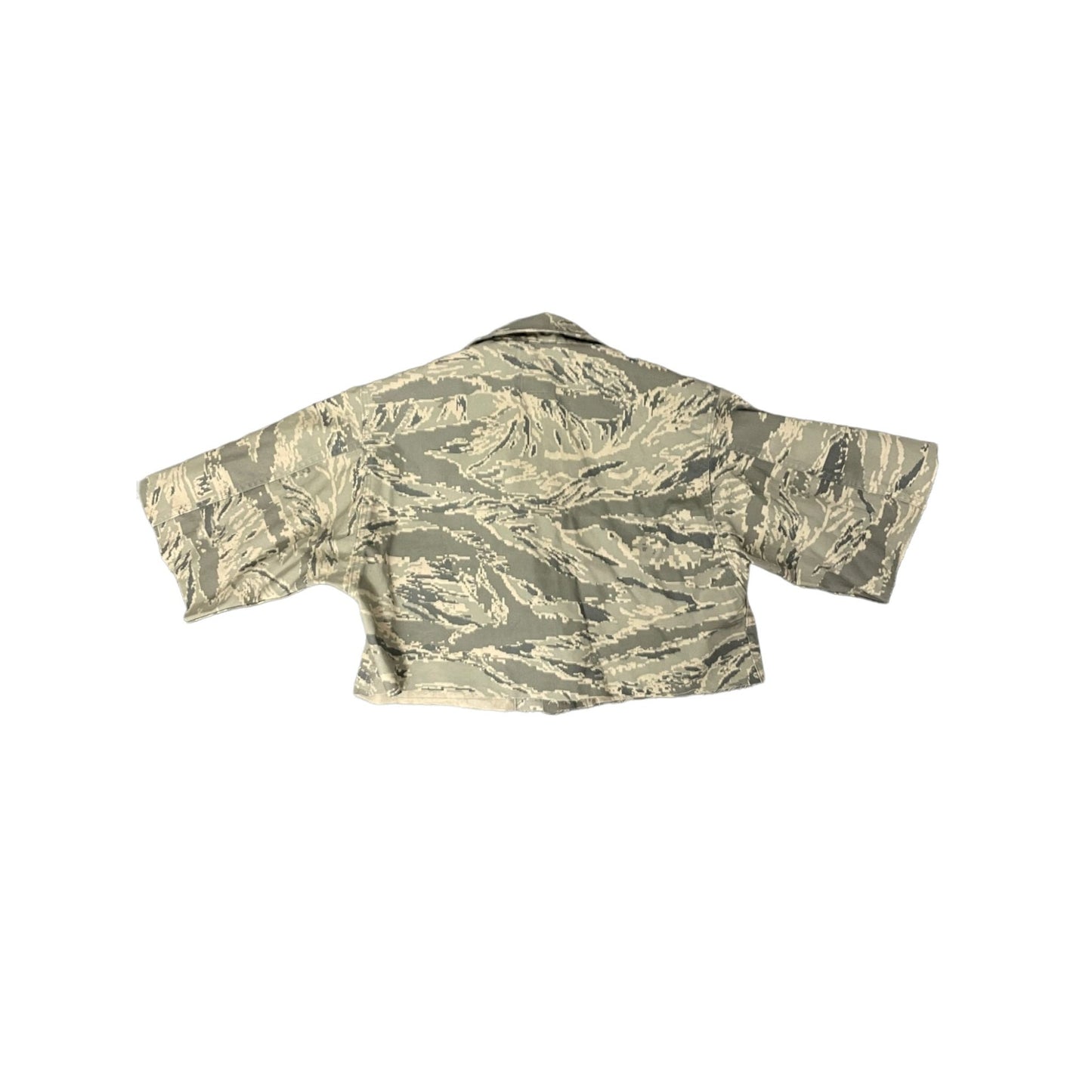 Light Green Short Sleeve Crop Camo Jacket - L/XL