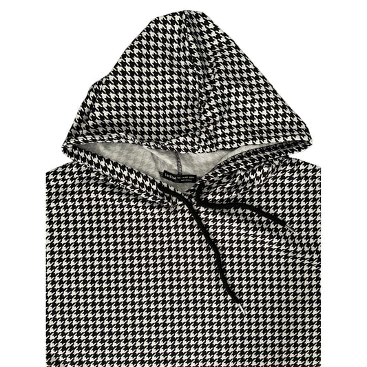 Cropped Houndstooth Sweatshirt - L