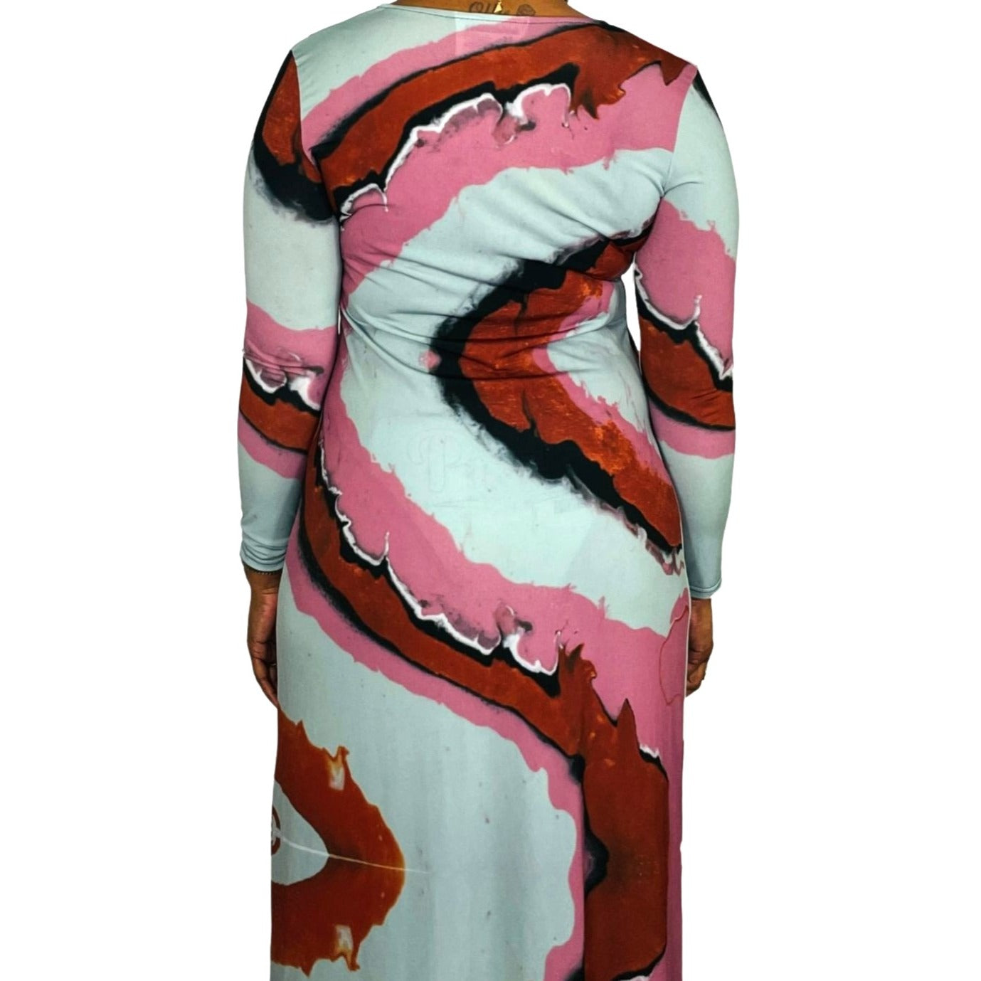 Mint Swirl Duster Dress - L