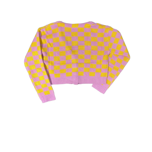 Pink & Yellow Checker Cardigan - M/L