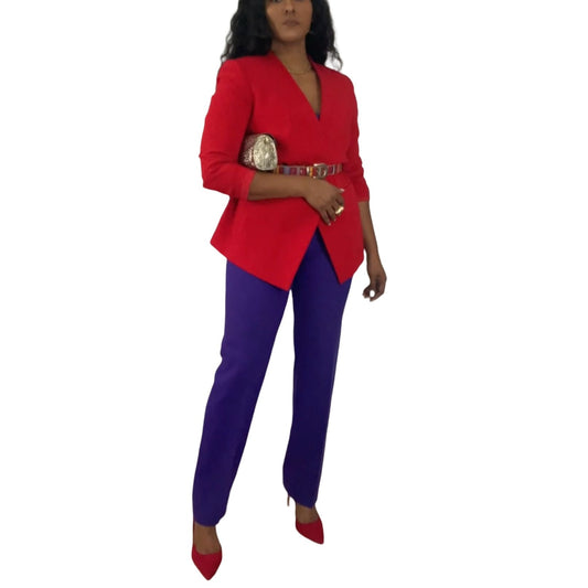 Vintage Grape Wool Trousers - Small