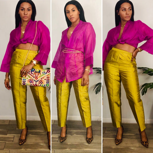 Vintage Silk Cardigan - 22W