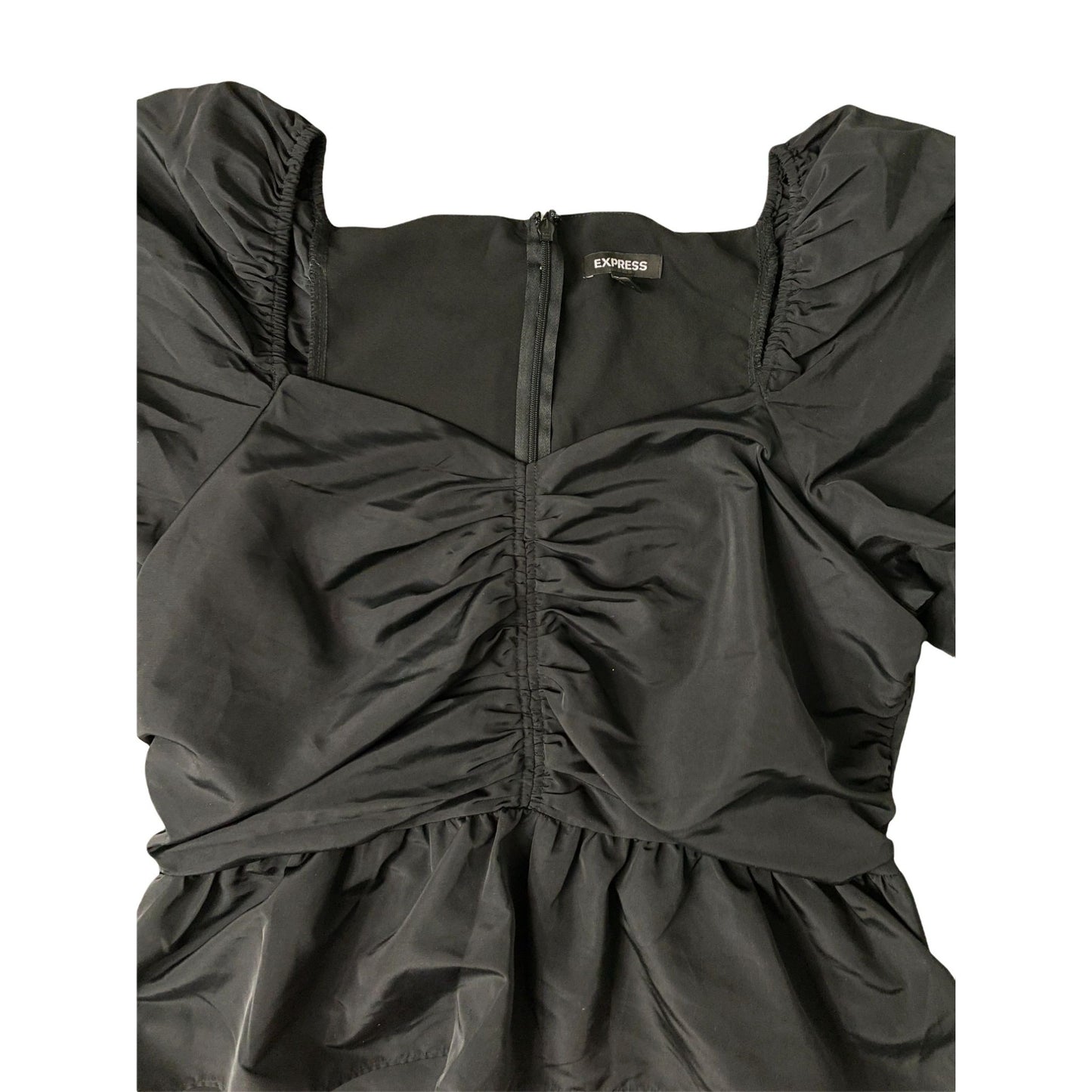 Black Express Balloon Sleeve Top - L