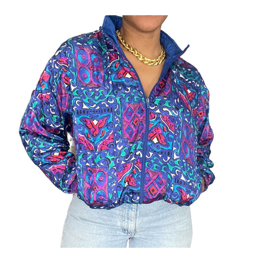 Vintage Baroque Satin Bomber - S