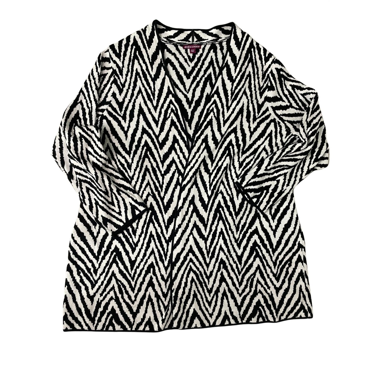 Jessica London Zebra Cardigan - 3X
