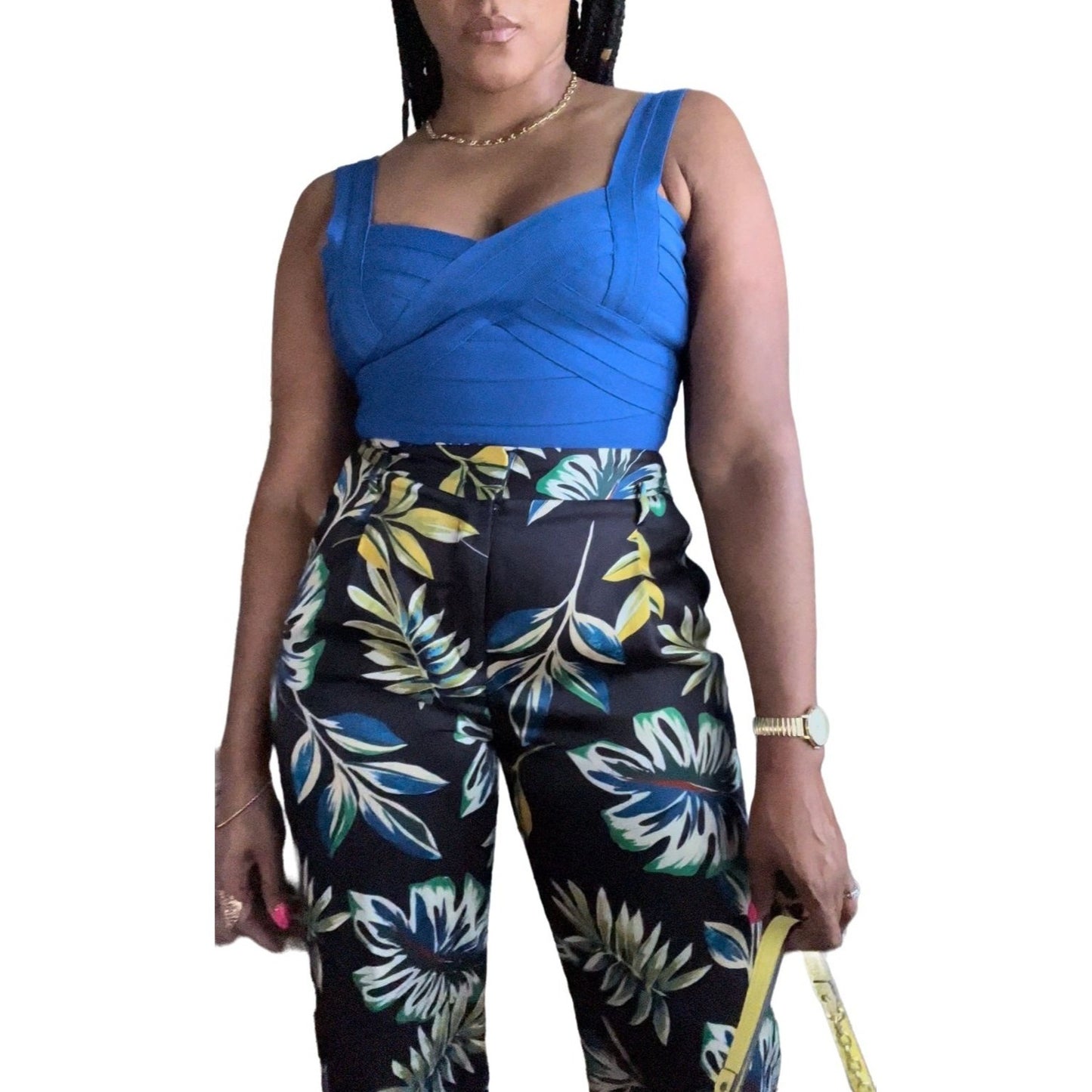 Zara Floral Wide Leg Pants - M