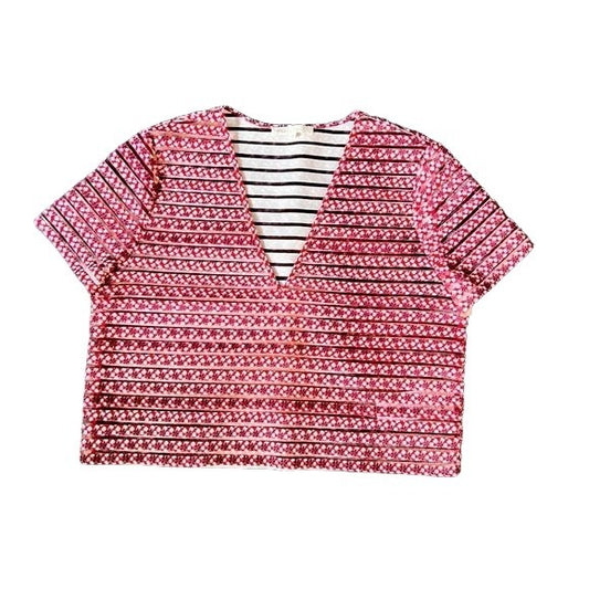 Maje Semi-sheer striped Top 3/L