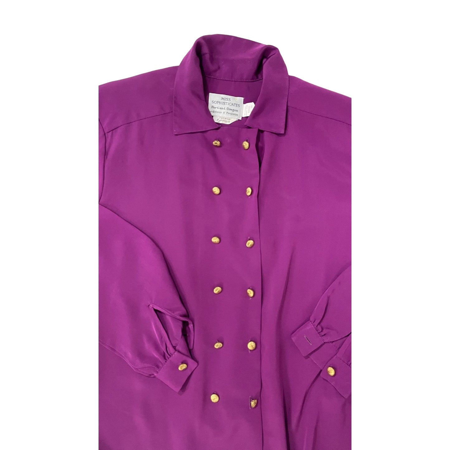 Purple Blouse with Gold Buttons - 14