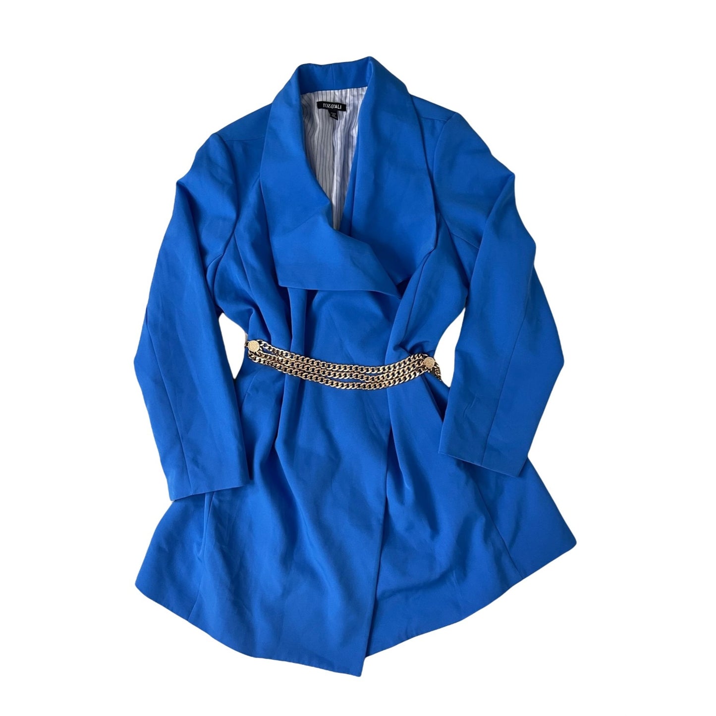 Blue Open Drape Blazer - 2X