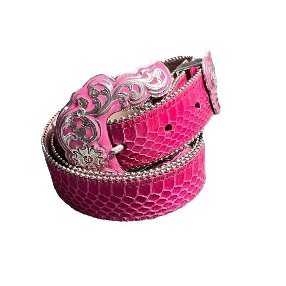 Pink RAD Western Rhinestone Belt L