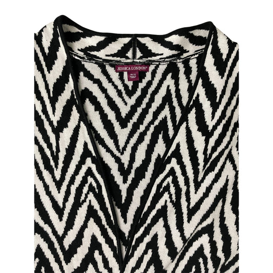 Jessica London Zebra Cardigan - 3X