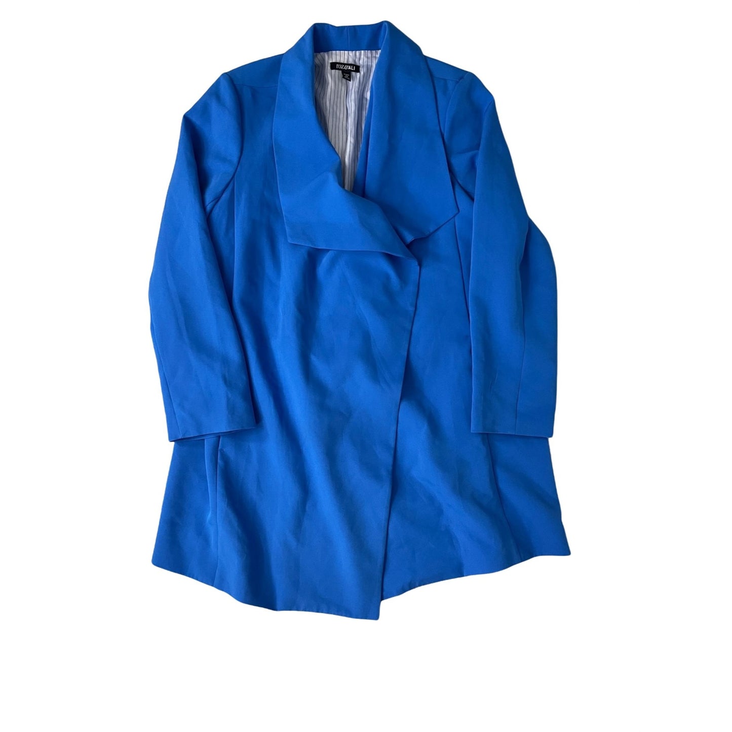 Blue Open Drape Blazer - 2X