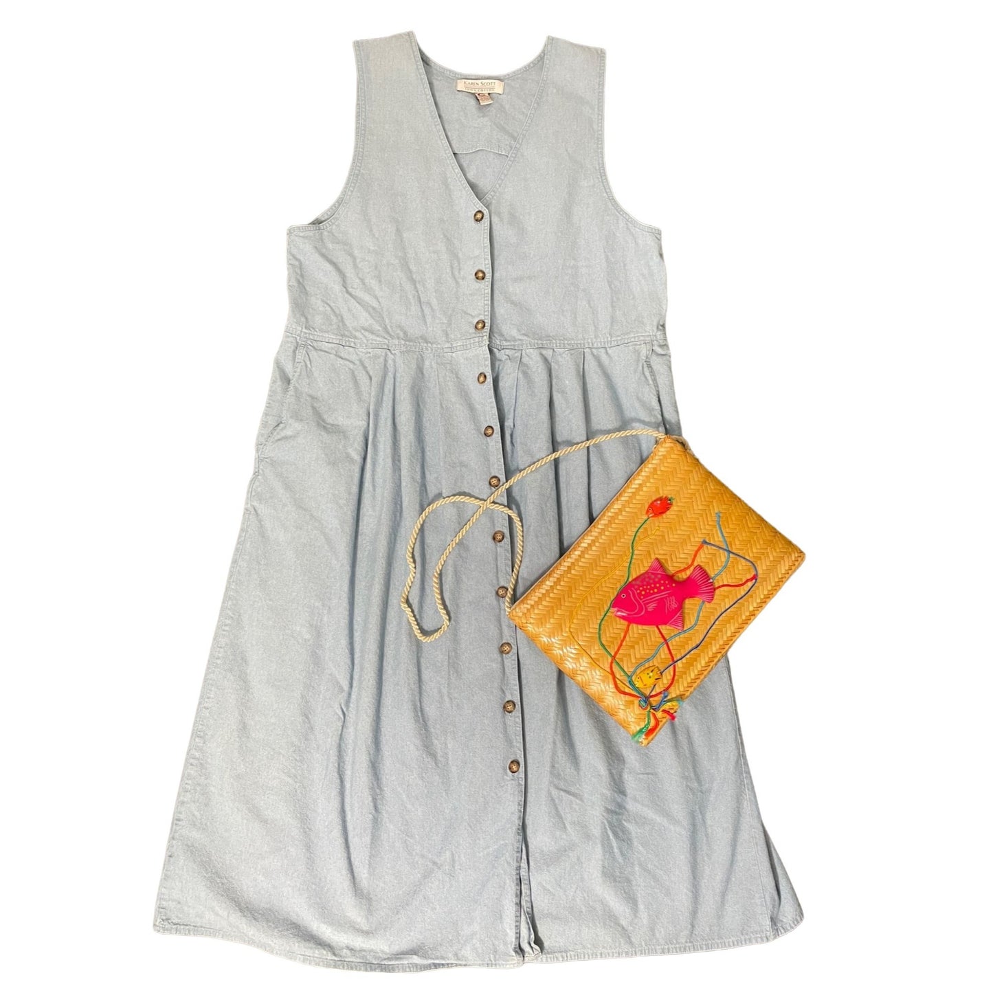 Denim Sleeveless Dress - 2XL