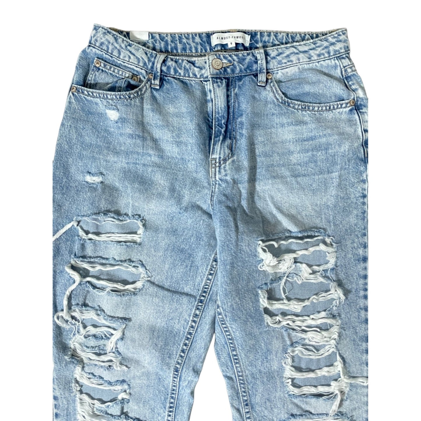 Almost Famous Distressed Mom Jeans - 8