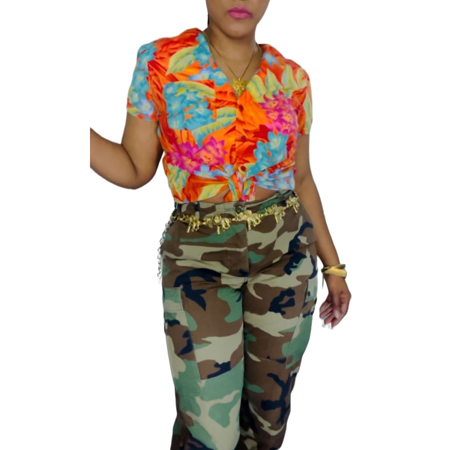 Dark Camo Pants - L