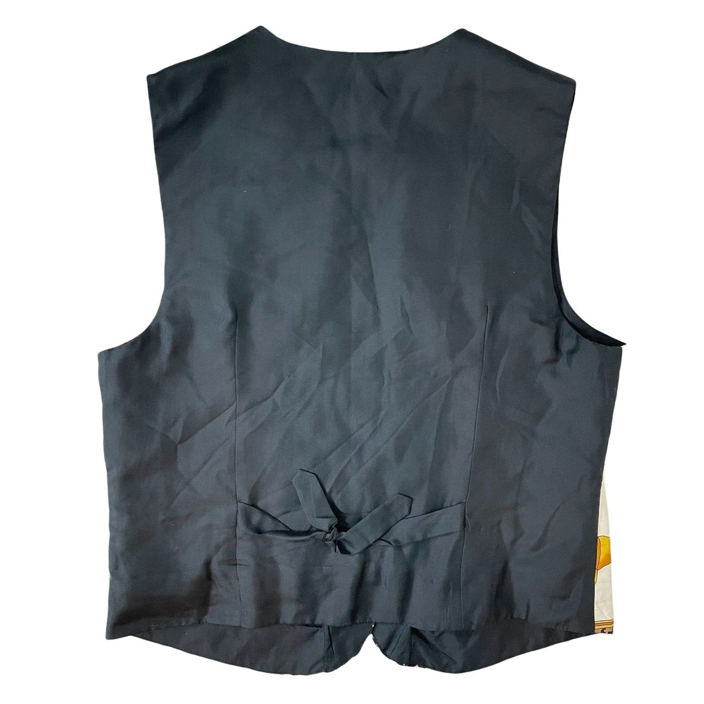 Vintage Print Silk Vest