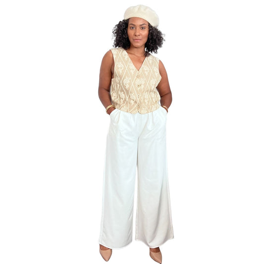 Vintage Embroidered Vest - M/L