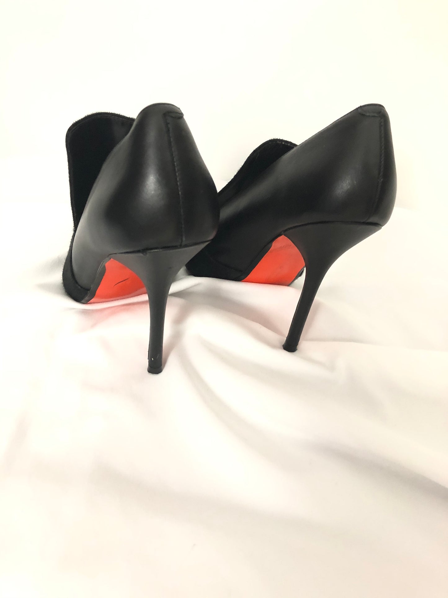 Joe Fresh Pony Fur & Leather Heels 8