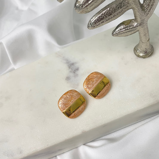 Vintage Marble Earrings