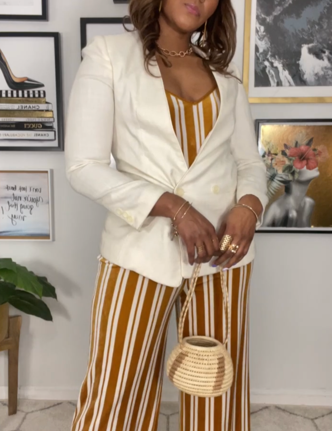 Vintage Cream Blazer - 8