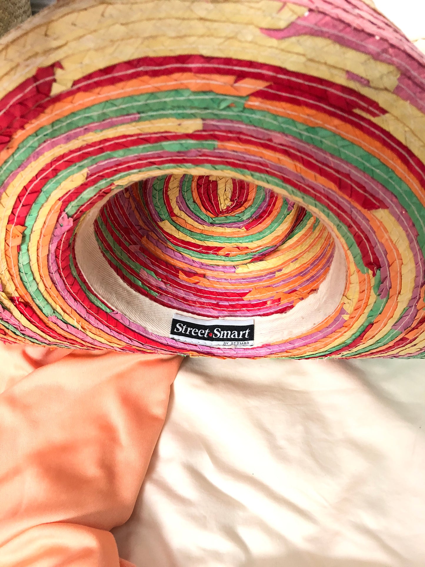 Maxine Rainbow Sherbet Straw Gambler Hat