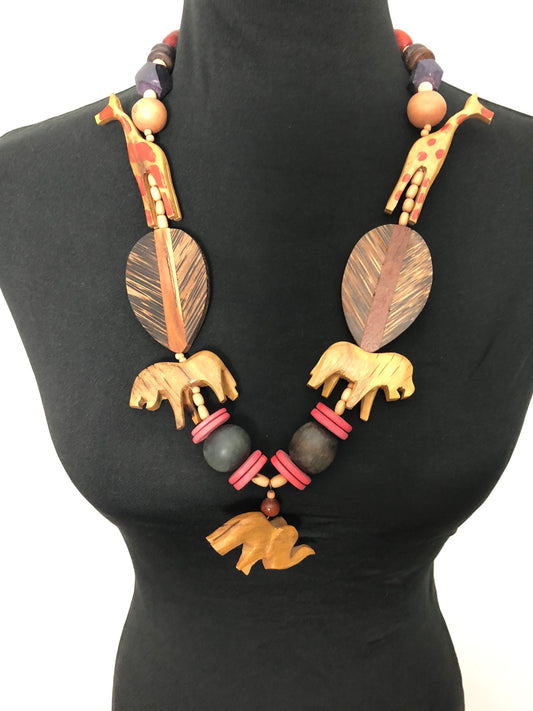 Wooden Beaded African Necklace