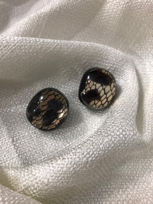 Vintage Reptile Clip-on Earrings