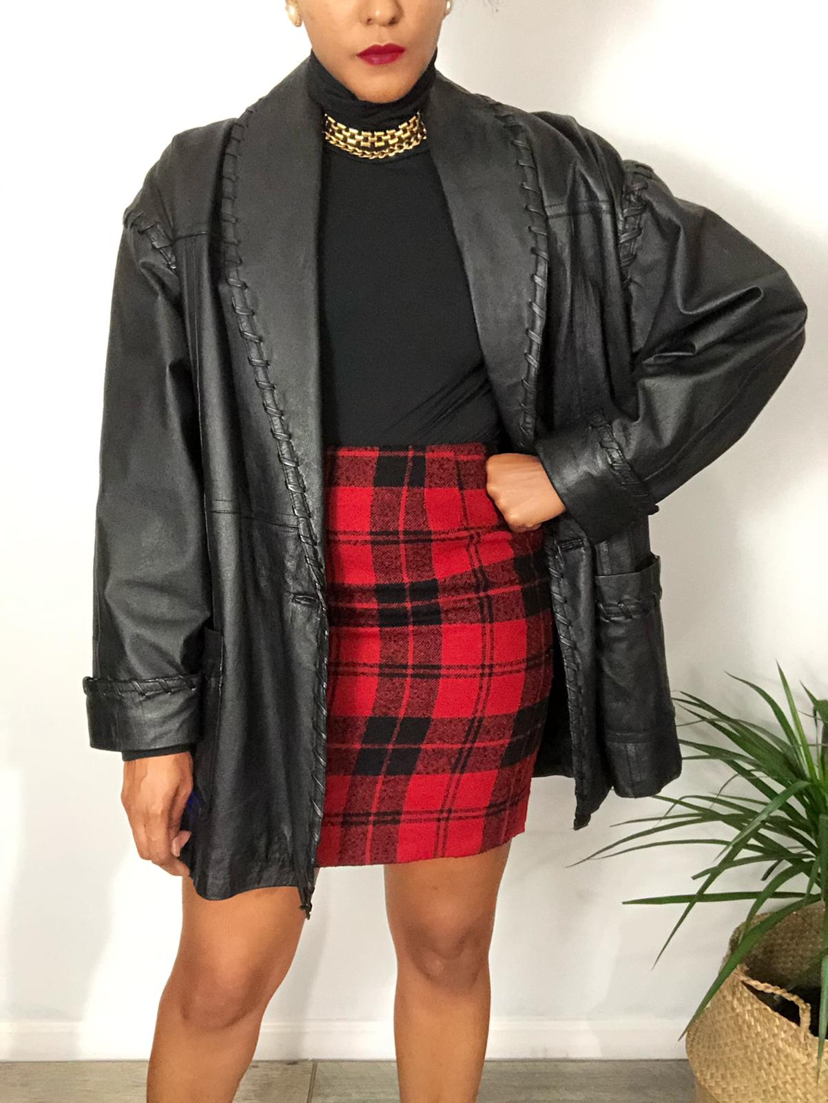 Vintage Western Leather Jacket - XL