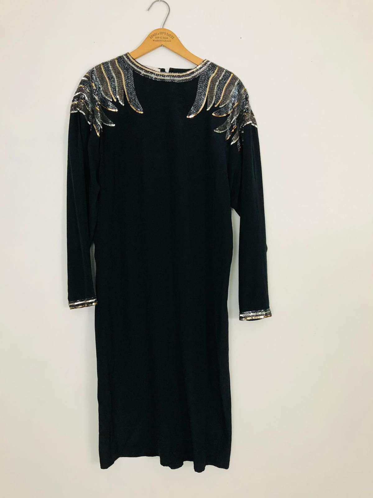 Vintage Silk Beaded Cocktail Dress 8