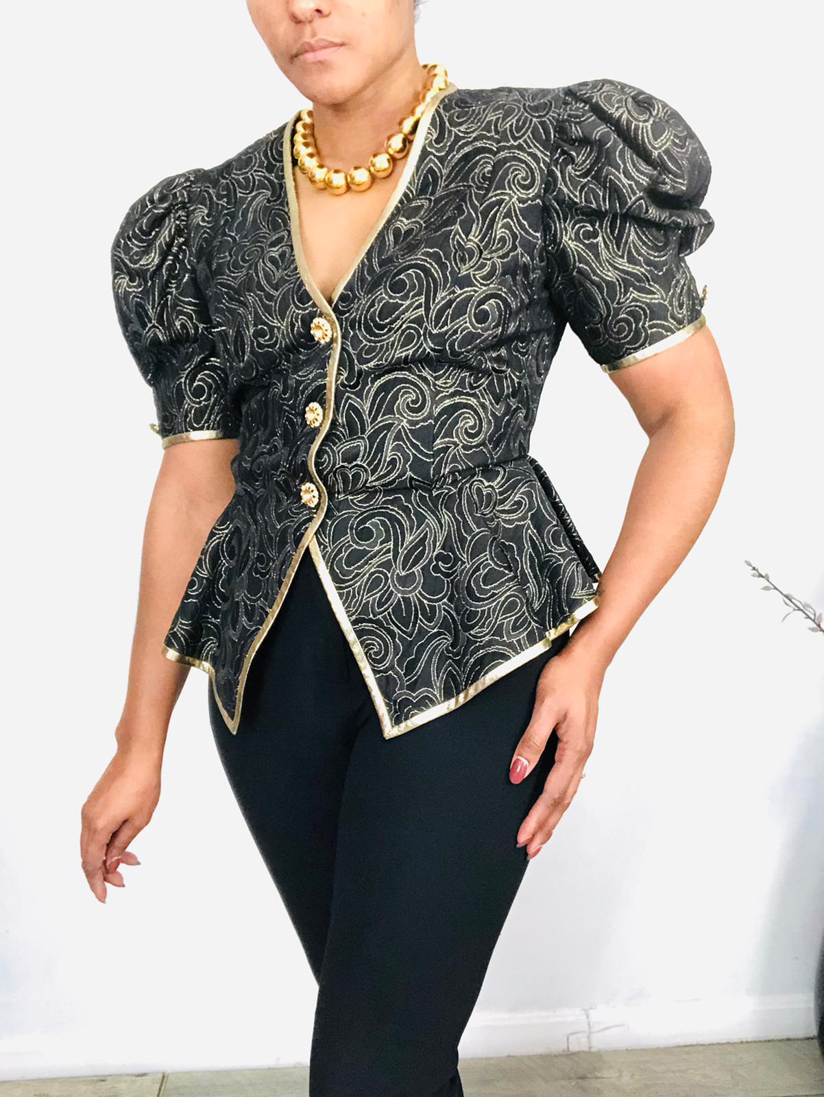Vintage AJ Bari Peplum Top