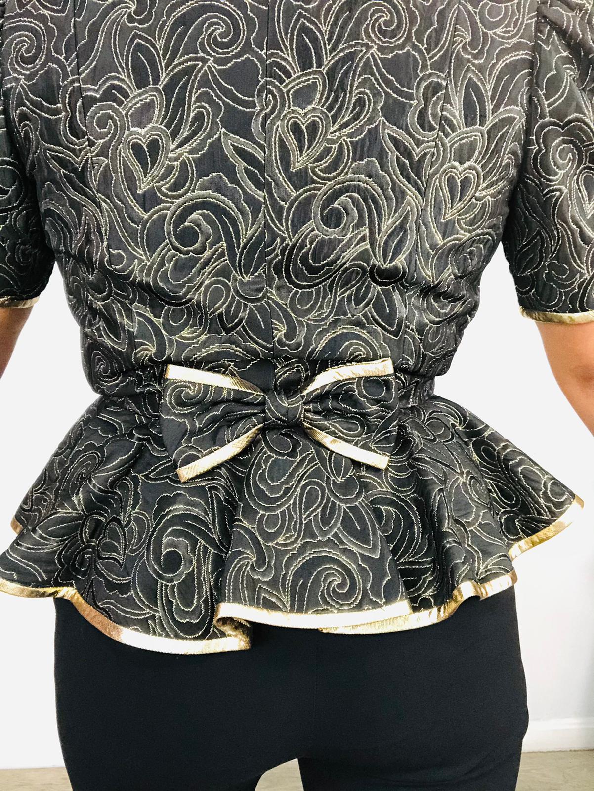 Vintage AJ Bari Peplum Top