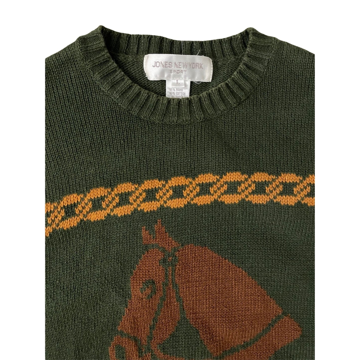 Vintage Equestrian Sweater - L