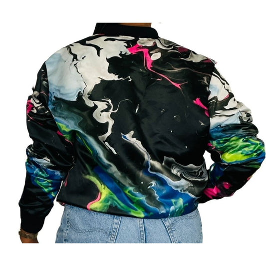 That Drip Satin Bomber - L