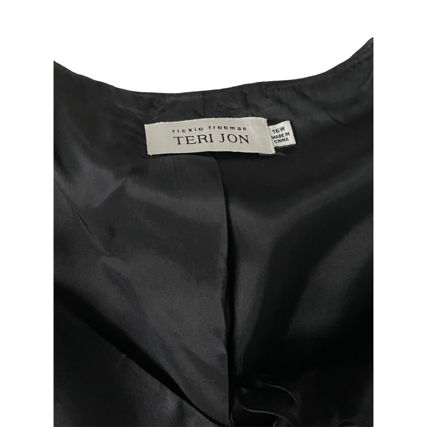 Rickie Freeman Teri Jon Vintage Black Top - 16W
