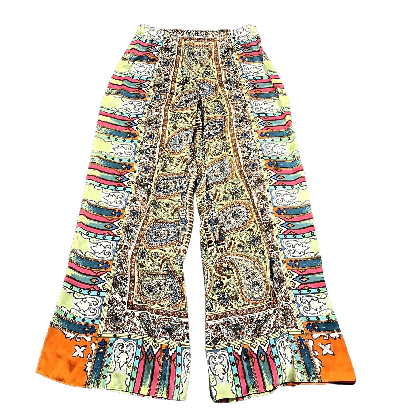 Chico's Satin Palazzo Print Pants - S/M