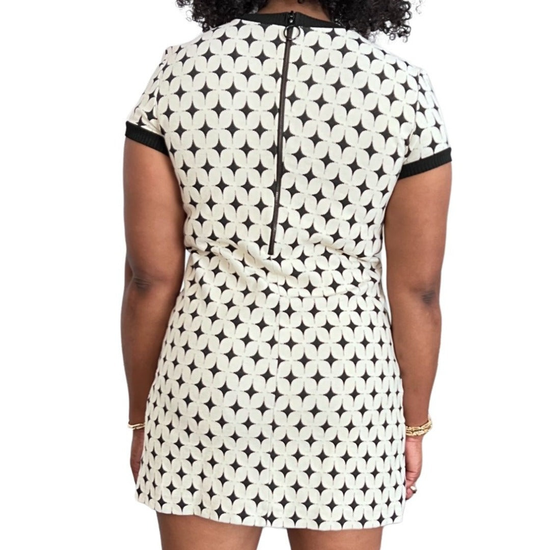 Zara Jacquard Shift Knit Dress - M