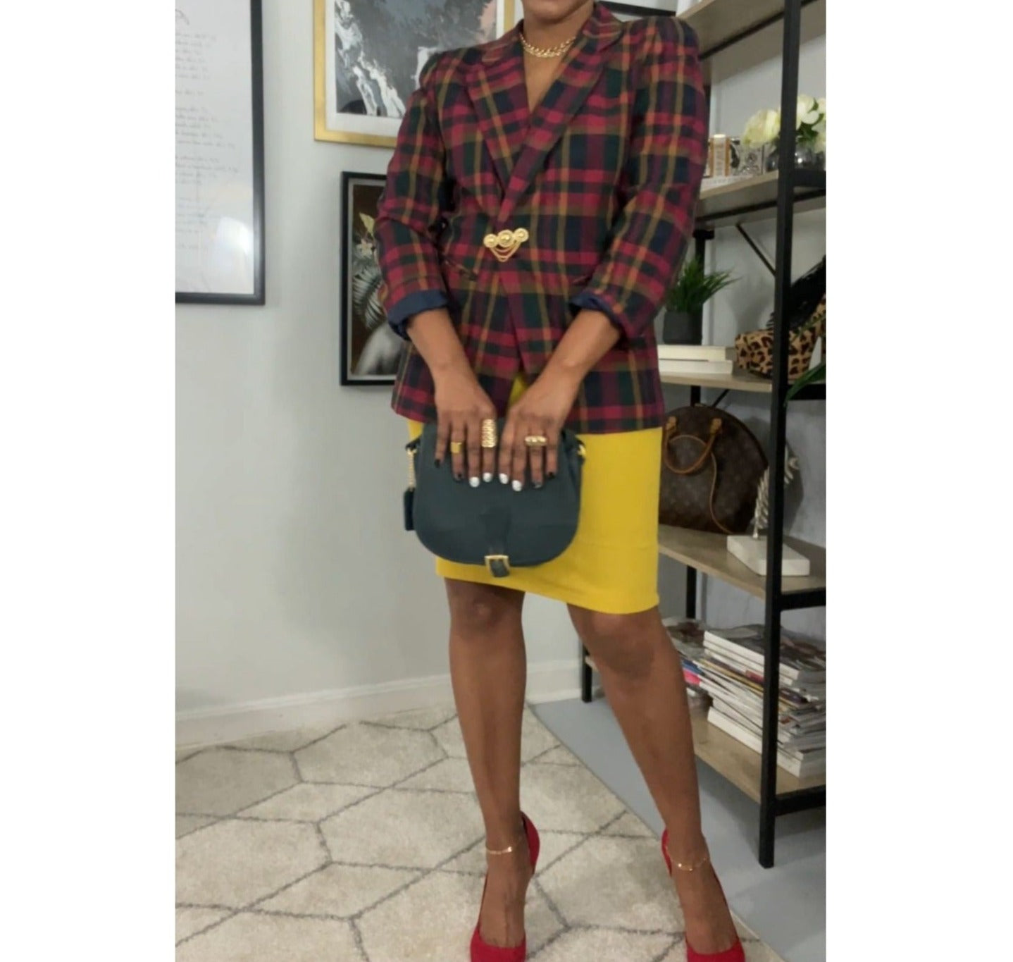 Vintage Plaid Blazer